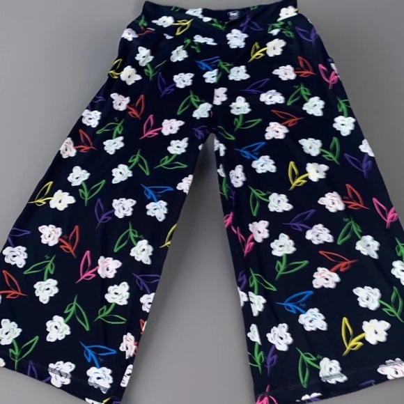 Lug Coupe Wide Leg Cropped‎ Pants Floral Small - Picture 1 of 13